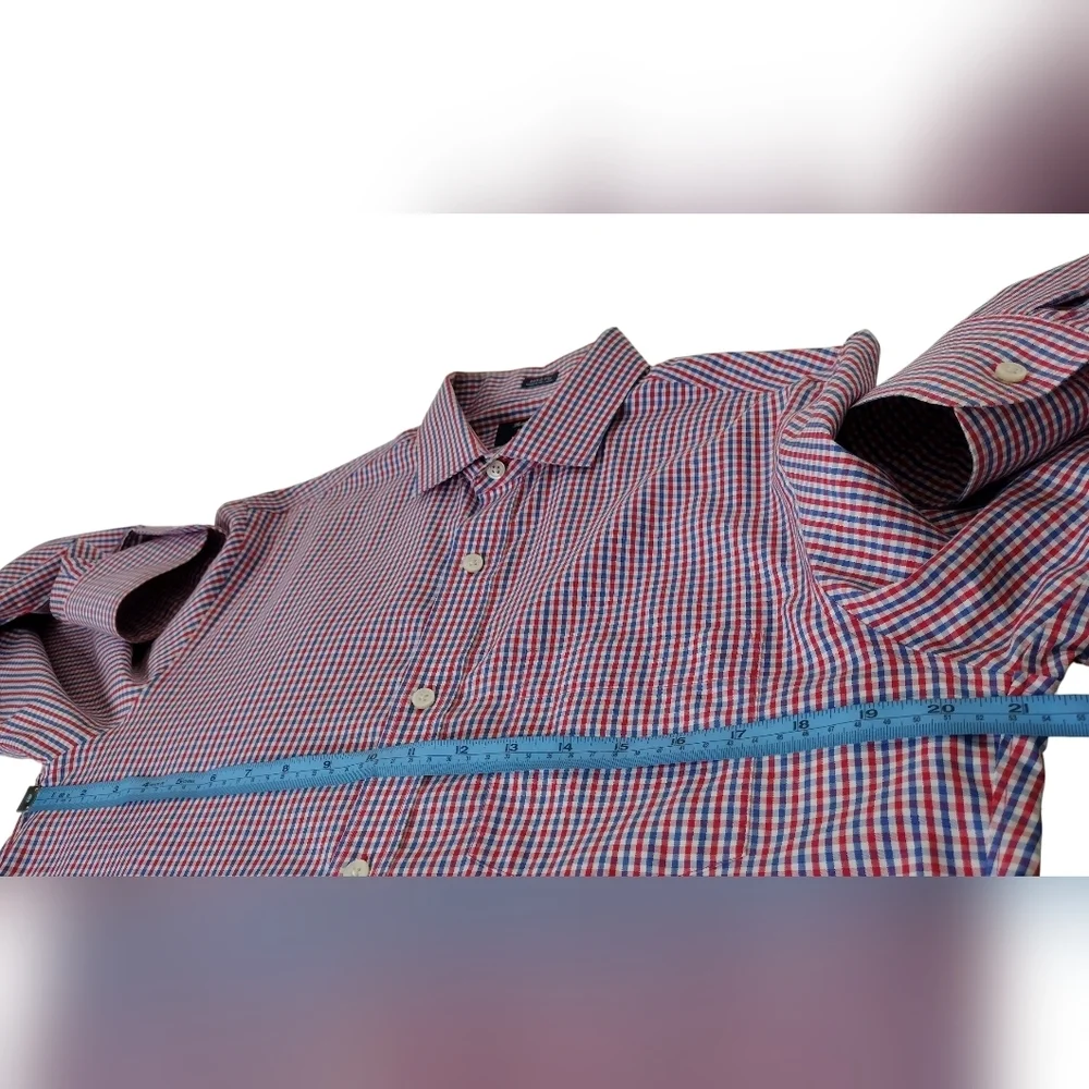 J. Crew 80's 2-Ply Wrinkle Free Checkered Casual Button Down Shirt Sz M